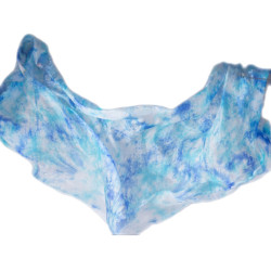 Voile de soie marbré